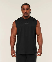 Gymshark Stealth Black Oversized Muscle Tank