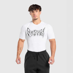 GYMSHARK Men's T-shirt Sports Fitness Fast Drying Breathable Elastic Compression Jacket Short Sleeve Outdoor Running Training Top