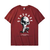 GYMashaRK new running sports fitness T-shirt top, casual breathable loose casual running short sleeved shark 1