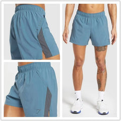 Sports quarter shorts, quick drying sports and fitness training pants, men's slim fit running, lightweight and breathable