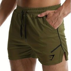 Gymshark Olive Tech Training Shorts with Black Logo
