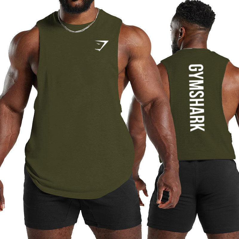Gymshark Olive Back Logo Muscle Tank