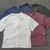 Summer artifact! Ultra soft and lightweight shark basic fitness sports loose short sleeved breathable T-shirt