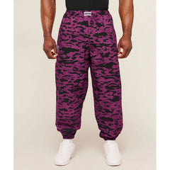 Gymshark Magenta Camo Ripstop Pumper Pants with Elastic Cuffs