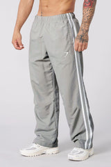Gymshark Grey Track Pants with White Side Stripes