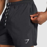 Original packaging Gymshark quick drying zipper shorts with patchwork design for breathable sports and fitness training for men's running