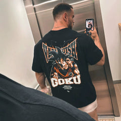 VQ collaboration Dragon Ball fitness suit loose short sleeved men's and women's sports American breathable running muscle cross-border T-shirt