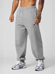 GYMSHARK men's sports pants, muscle exercise fitness jogging pants, cotton ankle tied mid waist casual pants, straight leg