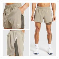 Sports quarter shorts, quick drying sports and fitness training pants, men's slim fit running, lightweight and breathable