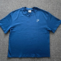 Summer artifact! Ultra soft and lightweight shark basic fitness sports loose short sleeved breathable T-shirt