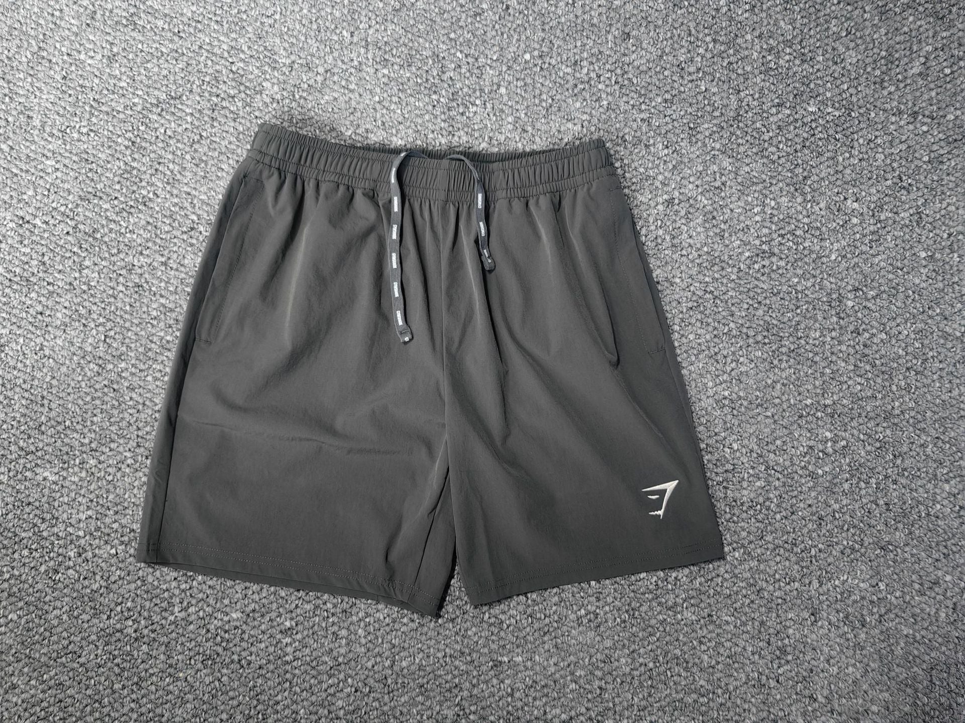 Shark quick drying fitness stretch shorts, one piece hair replacement