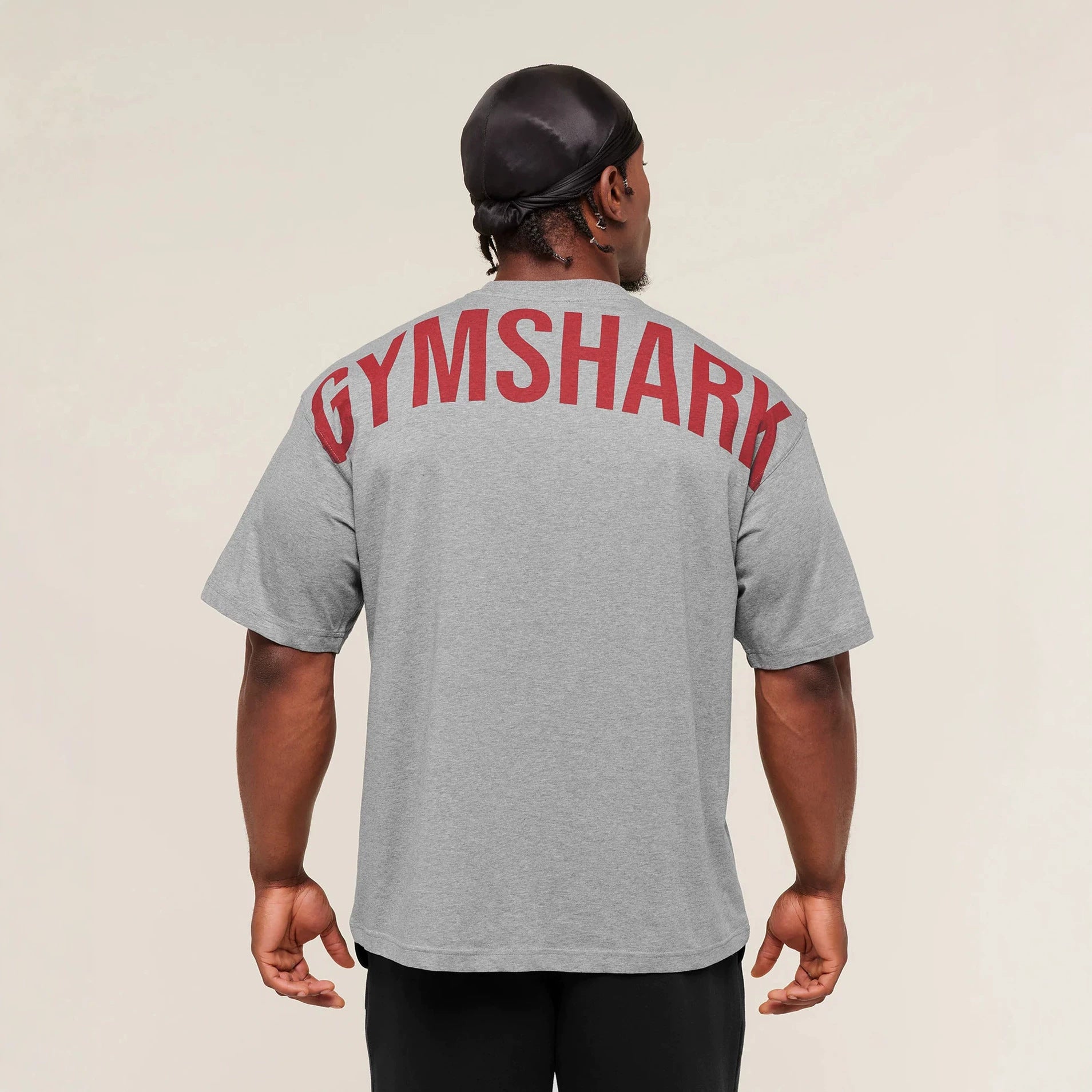GYMSHARK男士超大T恤夏季户外运动健身棉质宽松版型休闲短袖上衣