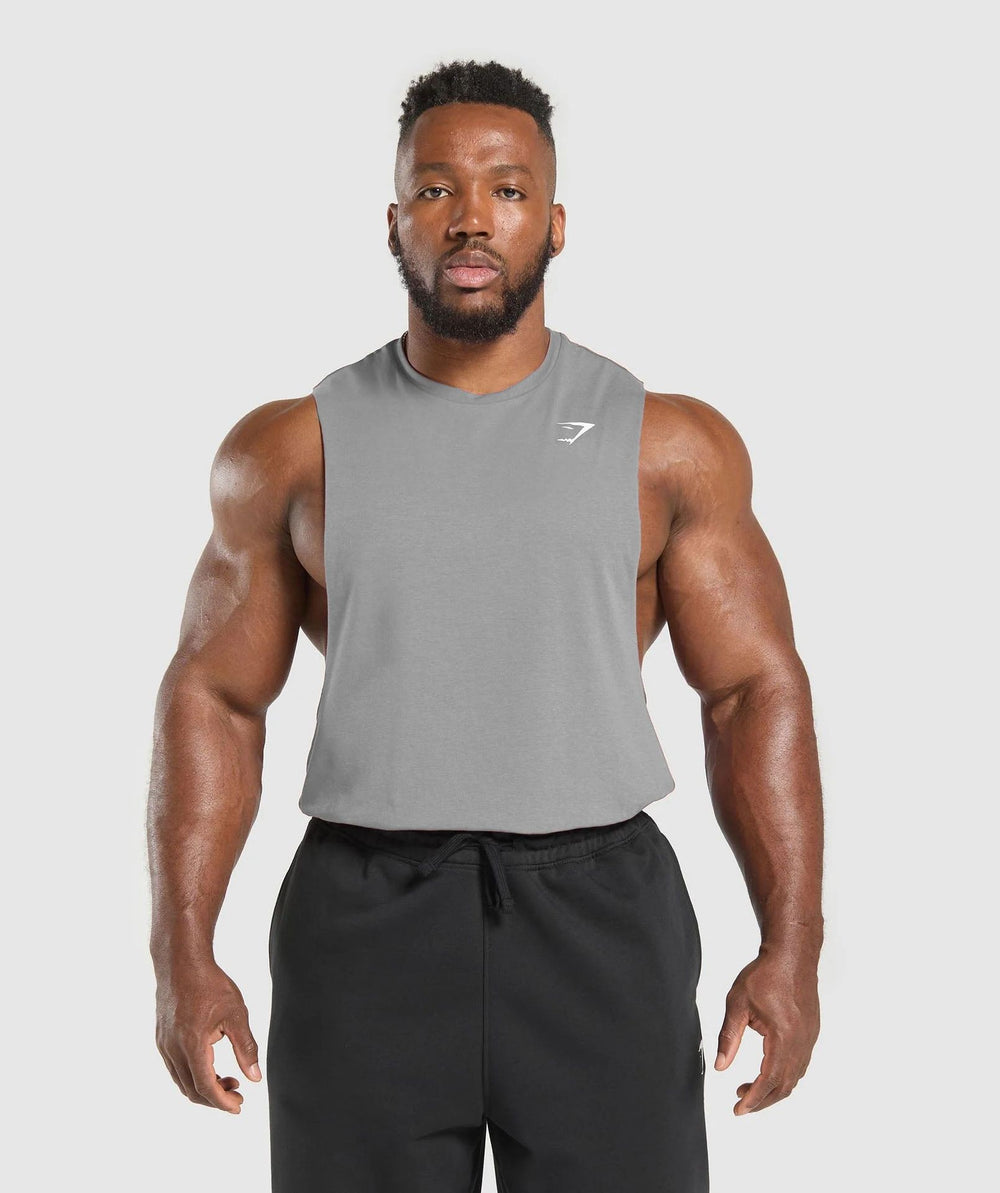 GYMSHARK Men's Tank Top Summer New Muscle Fitness Sports Tank Top Outdoor Running Leisure Breathable Tank Top
