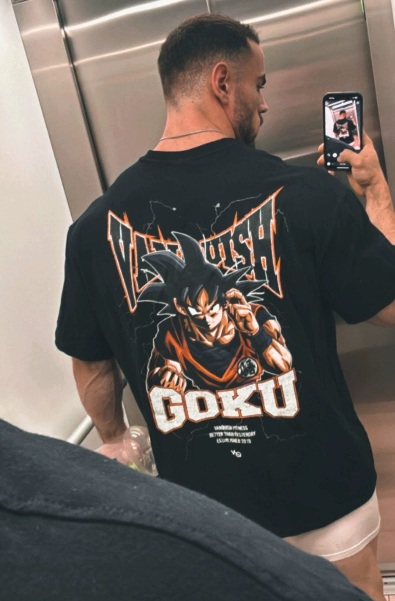 VQ collaboration Dragon Ball fitness suit loose short sleeved men's and women's sports American breathable running muscle cross-border T-shirt