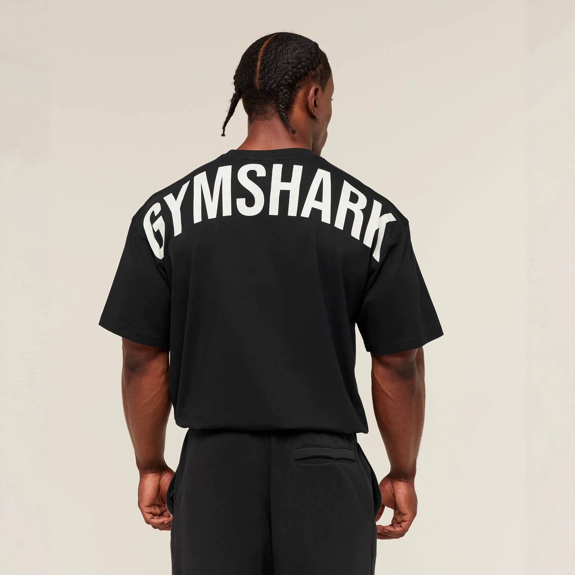 GYMSHARK男士超大T恤夏季户外运动健身棉质宽松版型休闲短袖上衣