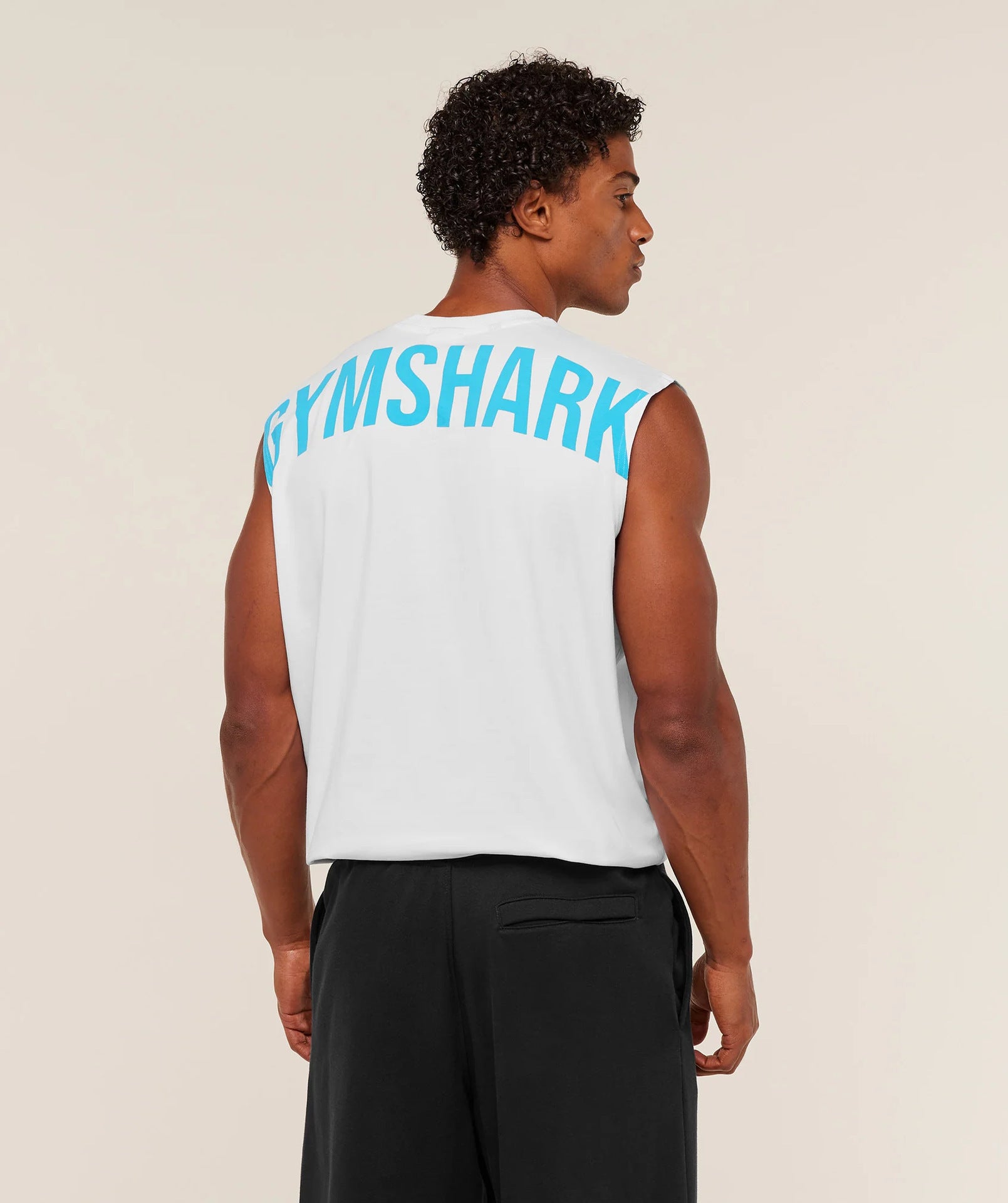 Gymshark short sleeved sports and leisure oversized fitness suit shark pure cotton breathable vest for both men and women
