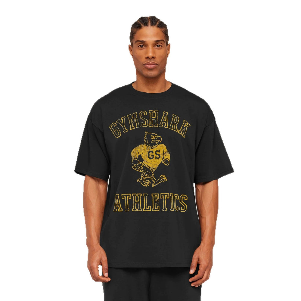 Muscle Shark Fitness American Trendy Brand New Hot Selling Heavy Men's T-shirt Cotton Loose Fashion New Large Size