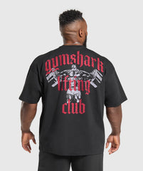 Cross border AliExpress Cross border US Muscle Shark T-shirt Street Fitness Gymnastics Summer Sports Fitness Short sleeved Men