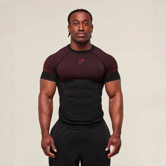 New Source Factory GYMSHARK Fitness Men's Running Speed Dry Breathable Tight Clothing Short Sleeve T-shirt Men's Muscle