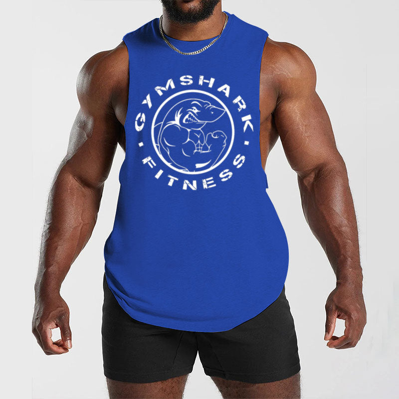 2025 Cross border New Classic Men's Fitness Tank Top Loose Breathable Muscle Men's Fitness Sports Top High Quality