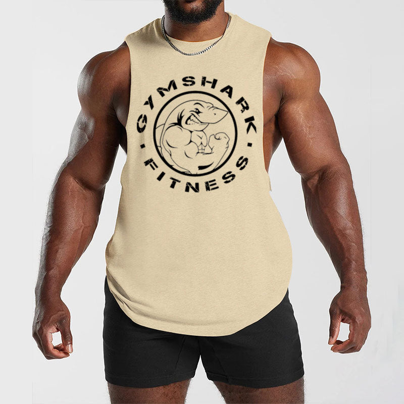 2025 Cross border New Classic Men's Fitness Tank Top Loose Breathable Muscle Men's Fitness Sports Top High Quality