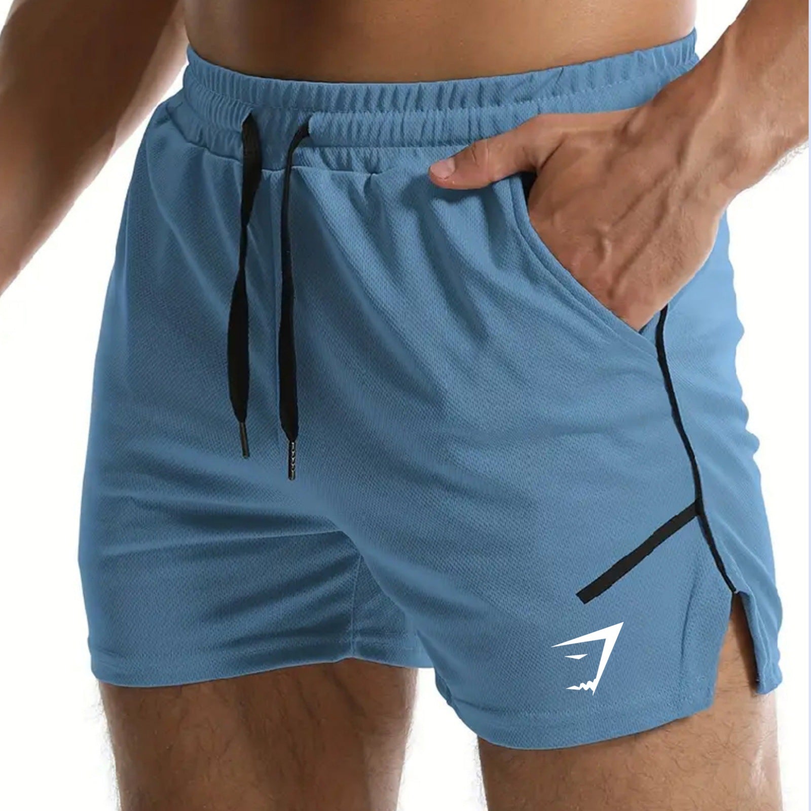 Gymshark Blue Tech Training Shorts with Side Slit