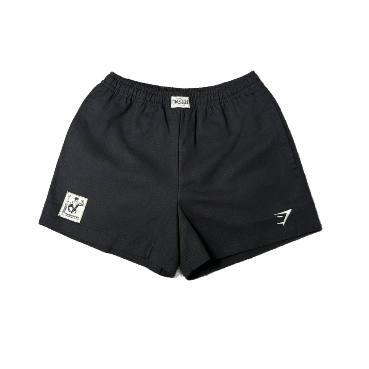 Shark combed plaid fabric shorts, divine pants, sports and casual pants, one piece hair replacement