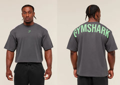 Gymshark Shadow Grey Crest Back Graphic Tee