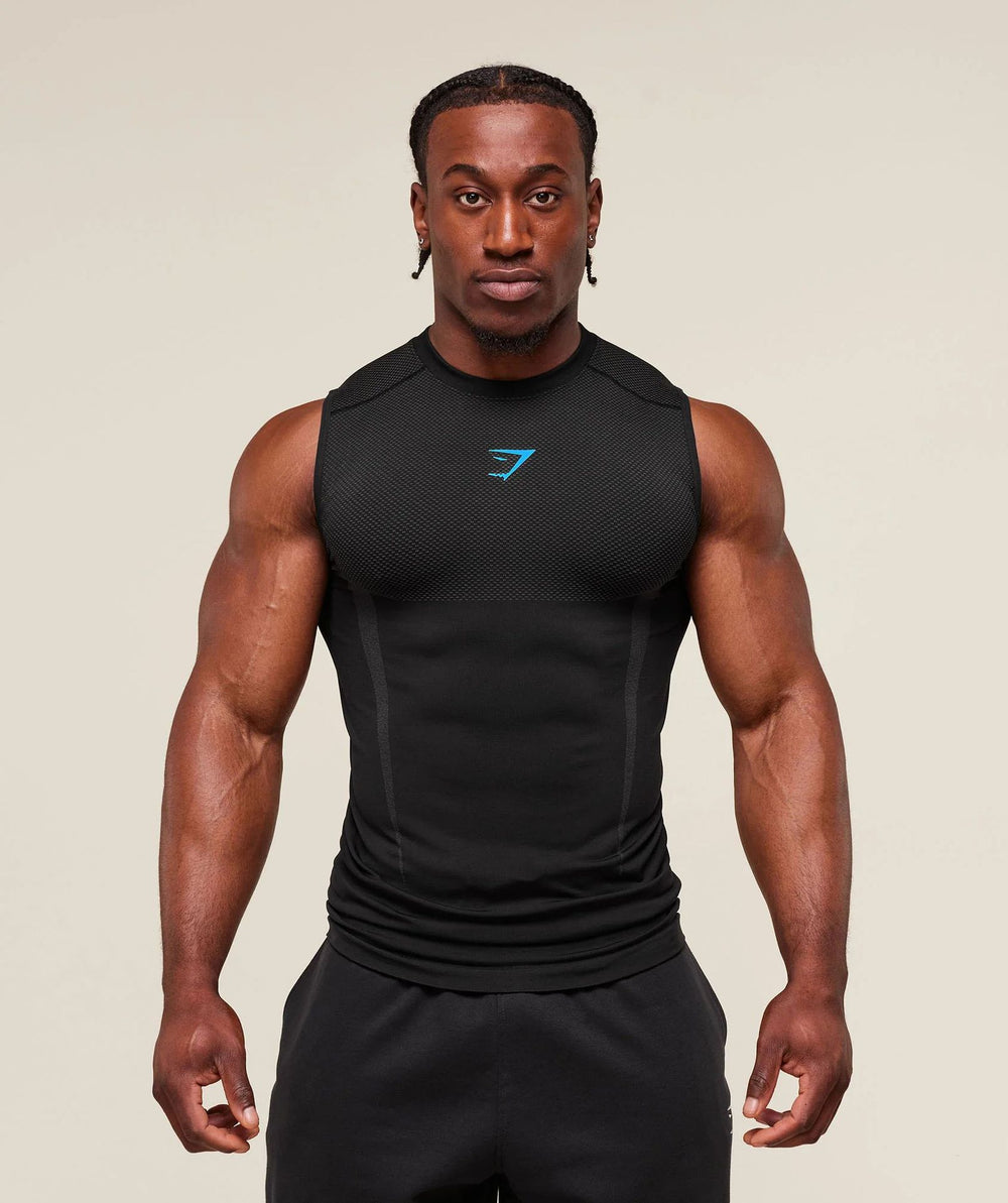 New GYMashaRK Fitness Tank Top Men's Casual Breathable Tight Clothes Running Training Short Sleeve Muscle Shark
