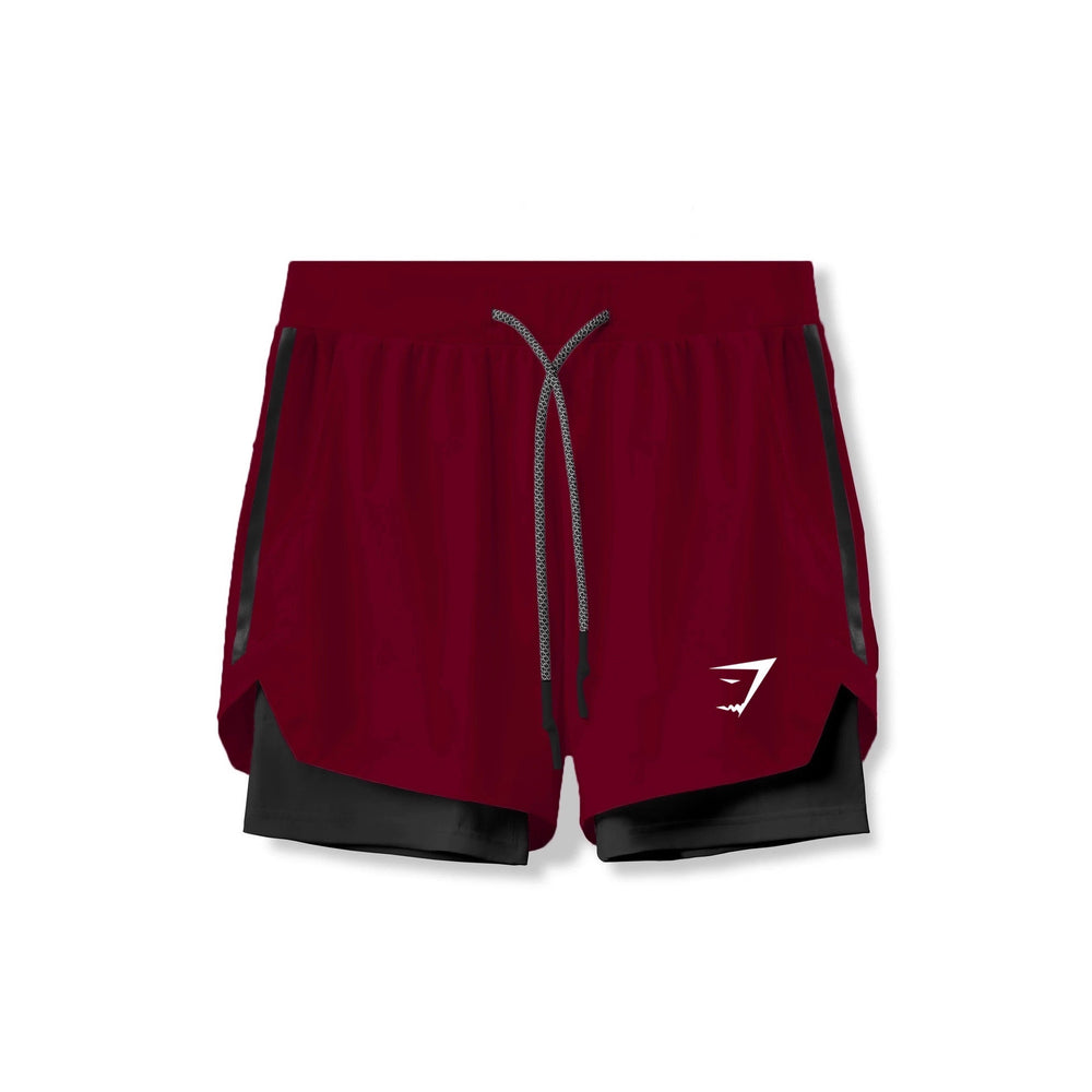 GYMSHARK健身短裤男士夏季跑步运动双层弹力速干短裤外贸跨境批发