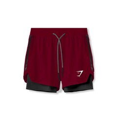 GYMSHARK健身短裤男士夏季跑步运动双层弹力速干短裤外贸跨境批发