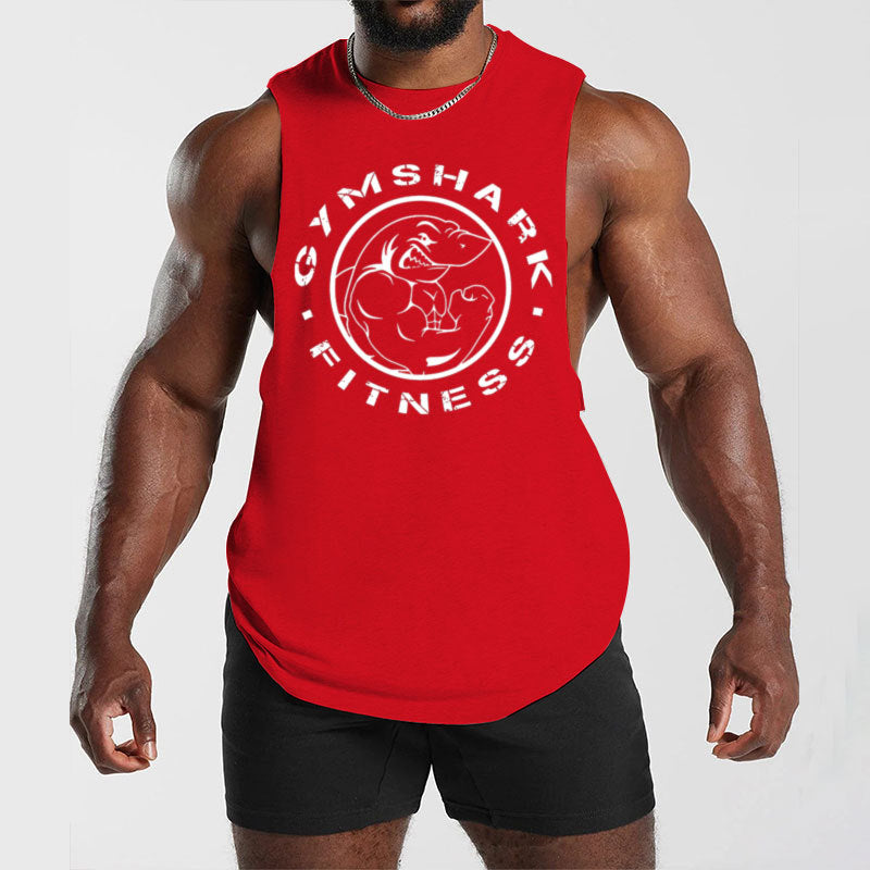 2025 Cross border New Classic Men's Fitness Tank Top Loose Breathable Muscle Men's Fitness Sports Top High Quality