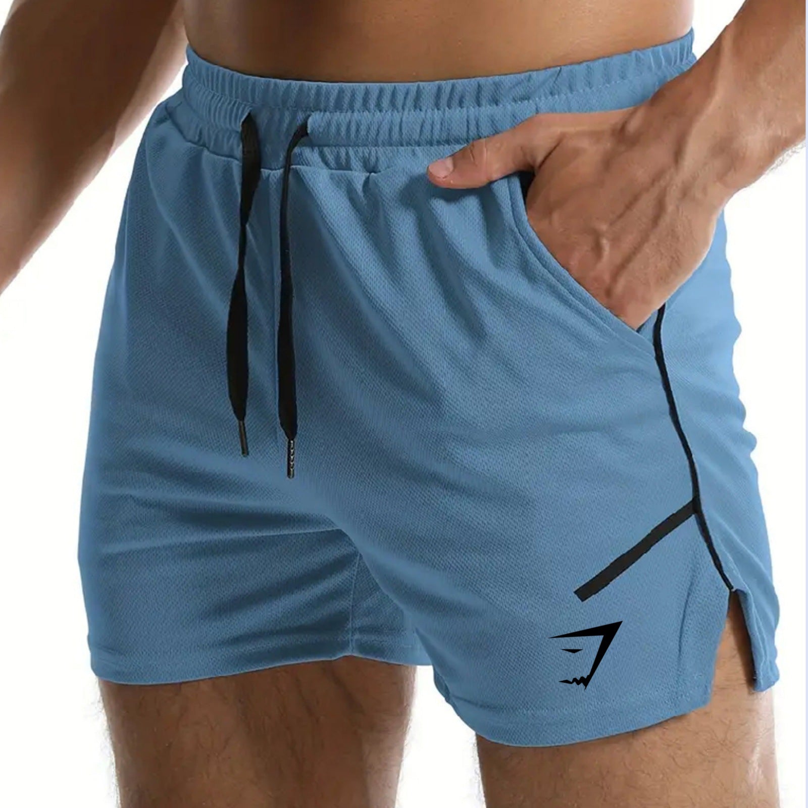 GYMSHARK Mesh Quick Drying Sports Shorts Men's Fitness Shorts Thin Casual Running Breathable Training Pants CY-10