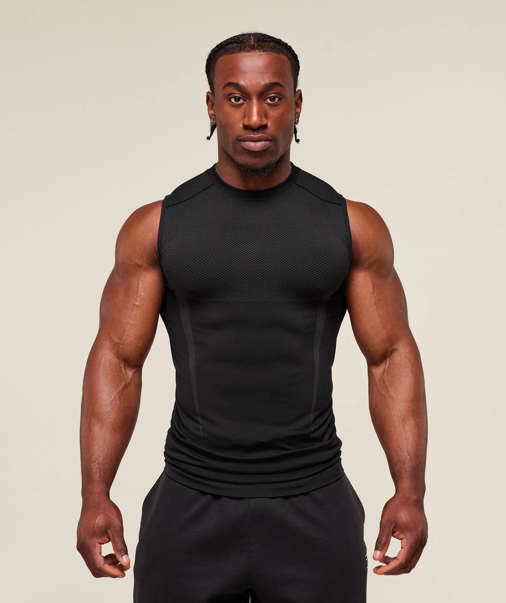 New GYMashaRK Fitness Tank Top Men's Casual Breathable Tight Clothes Running Training Short Sleeve Muscle Shark