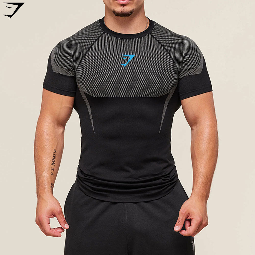 Gymshark Onyx Seamless Mesh Performance Tee