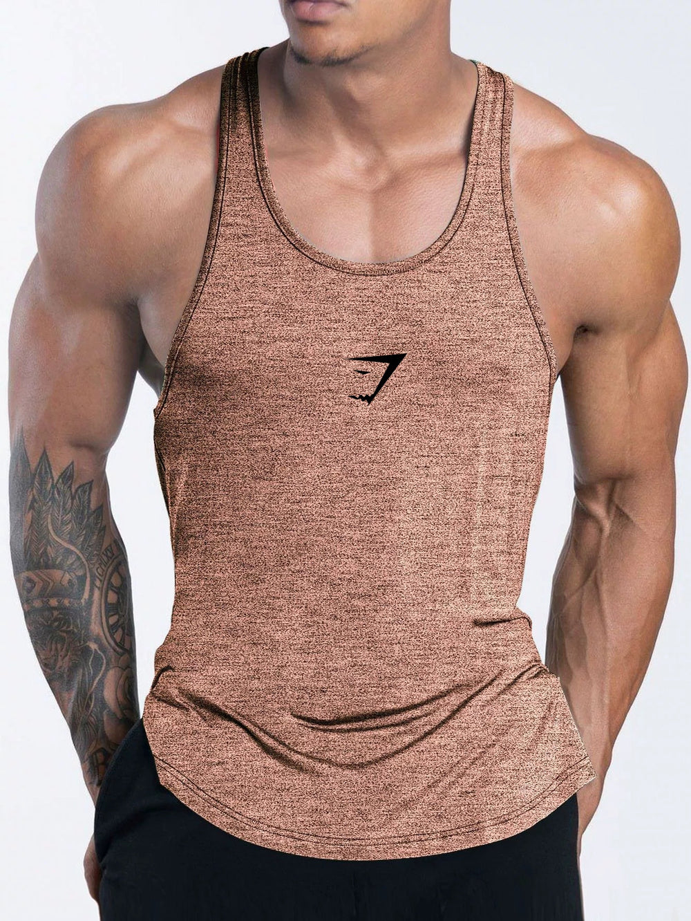 British muscle shark fitness suit men's summer quick drying running sports tight vest sports cycling sleeveless camisole