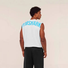 Gymshark short sleeved sports and leisure oversized fitness suit shark pure cotton breathable vest for both men and women