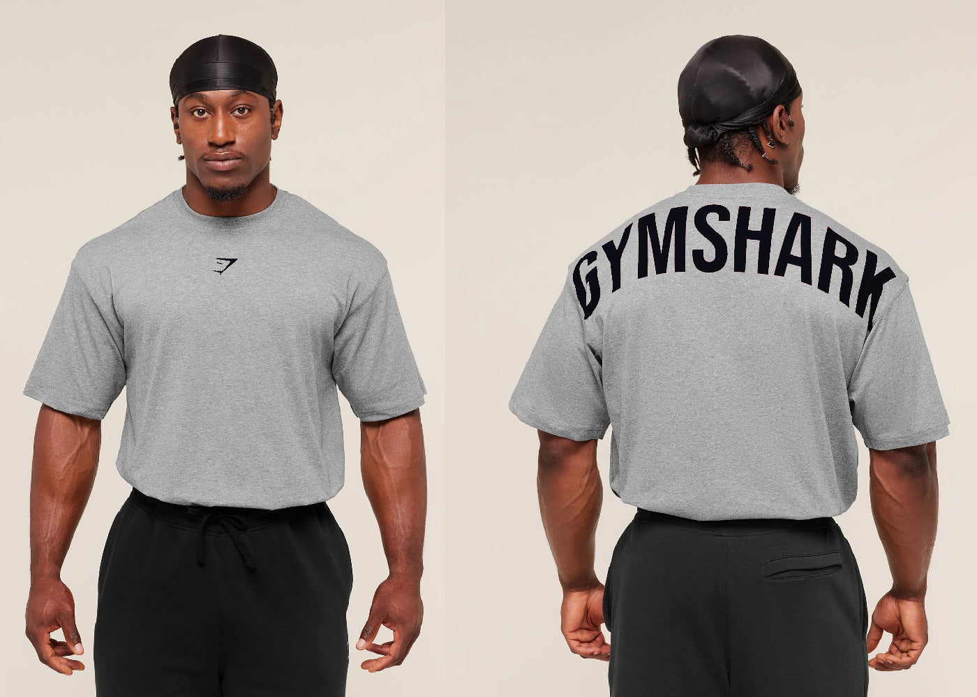 GYMSHARK男士超大T恤夏季户外运动健身棉质宽松版型休闲短袖上衣