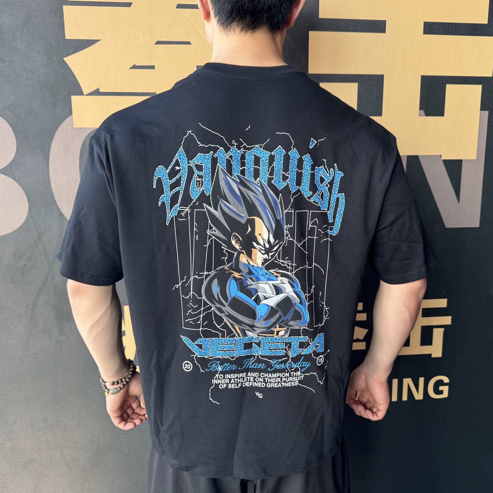 VQ collaboration Dragon Ball fitness suit loose short sleeved men's and women's sports American breathable running muscle cross-border T-shirt