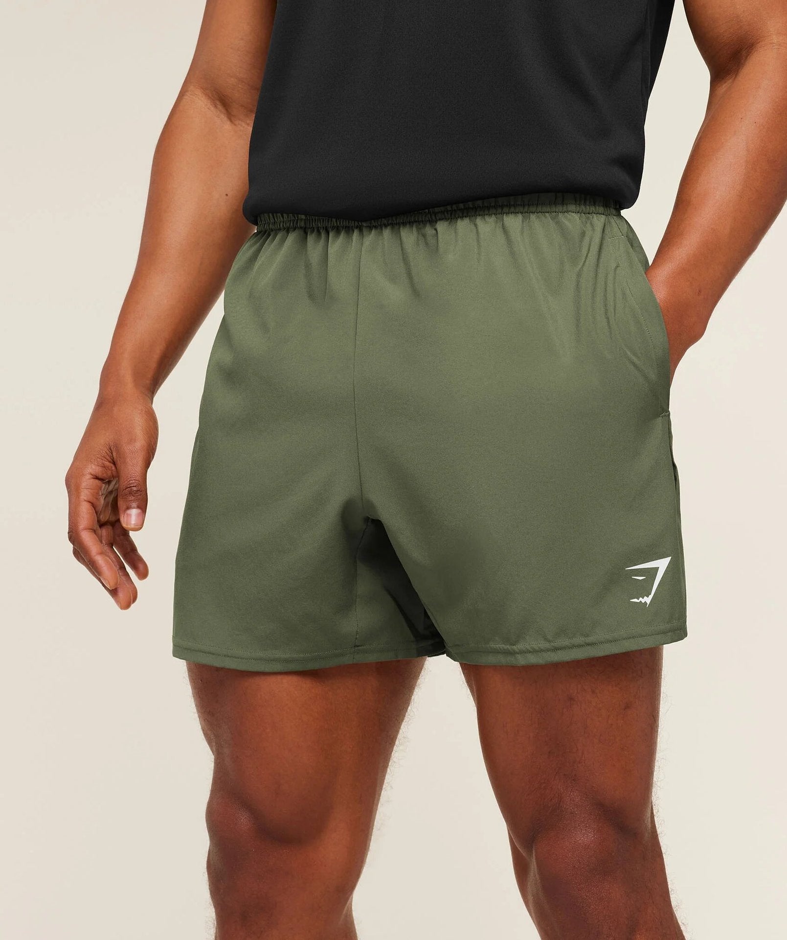 GYMSHARK美式运动三分裤弹力跑步健身肌肉田径运动短裤男速干短裤