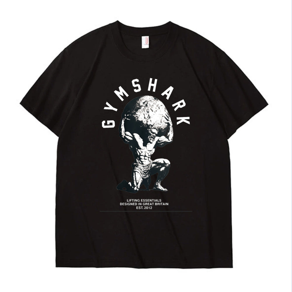 GYMashaRK new running sports fitness T-shirt top, casual breathable loose casual running short sleeved shark 1