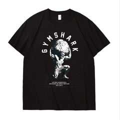 GYMashaRK new running sports fitness T-shirt top, casual breathable loose casual running short sleeved shark 1