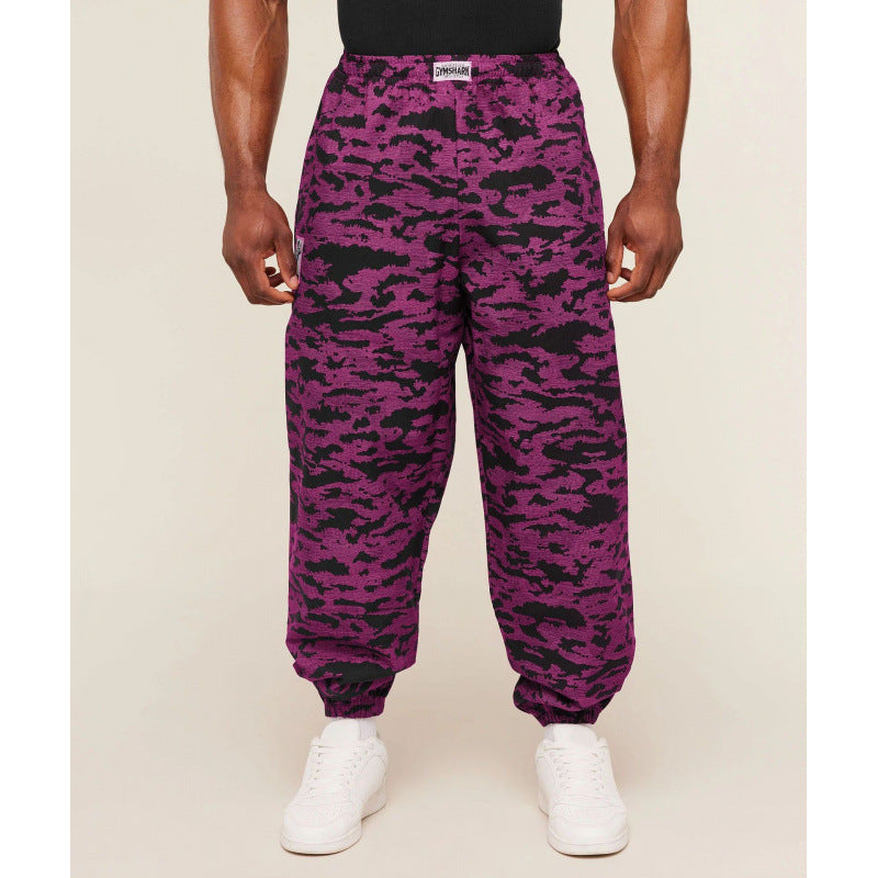 Gymshark Magenta Camo Ripstop Pumper Pants with Elastic Cuffs