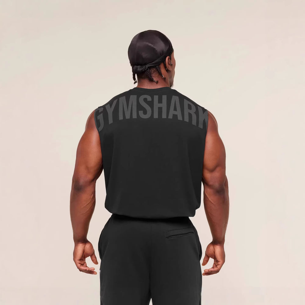 Gymshark short sleeved sports and leisure oversized fitness suit shark pure cotton breathable vest for both men and women