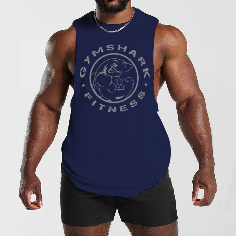 2025 Cross border New Classic Men's Fitness Tank Top Loose Breathable Muscle Men's Fitness Sports Top High Quality