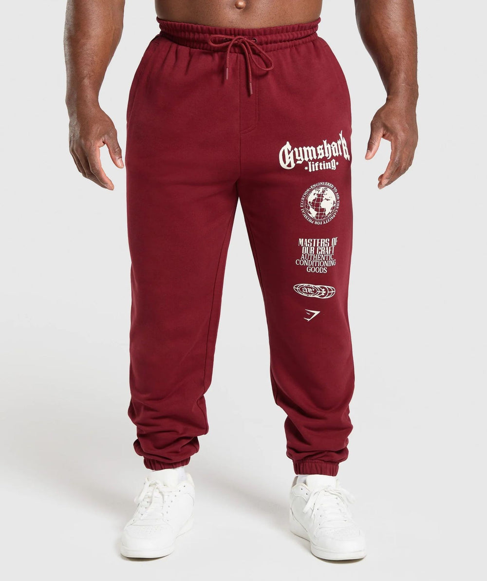 GYMSHARK Youth Sports Pants Leg Tights Loose fit Small Leg Casual Pants Cotton Printed Pants