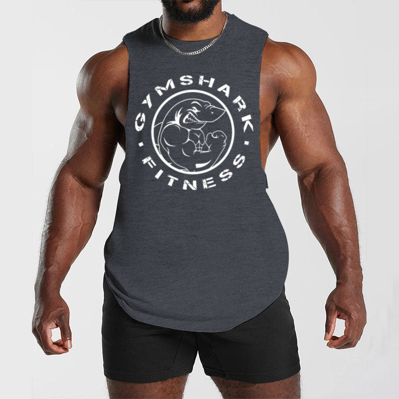 2025 Cross border New Classic Men's Fitness Tank Top Loose Breathable Muscle Men's Fitness Sports Top High Quality