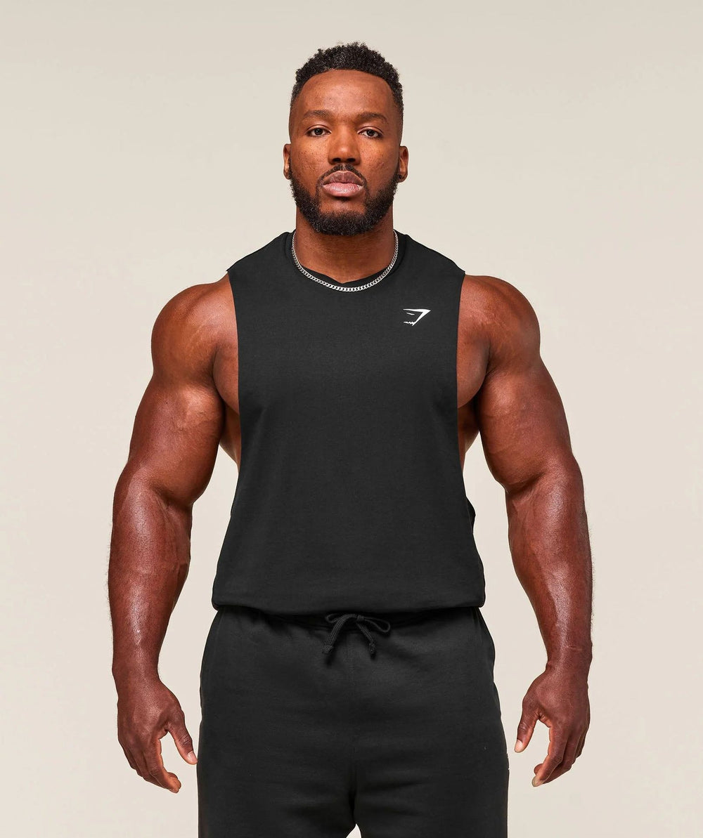GYMSHARK Men's Tank Top Summer New Muscle Fitness Sports Tank Top Outdoor Running Leisure Breathable Tank Top