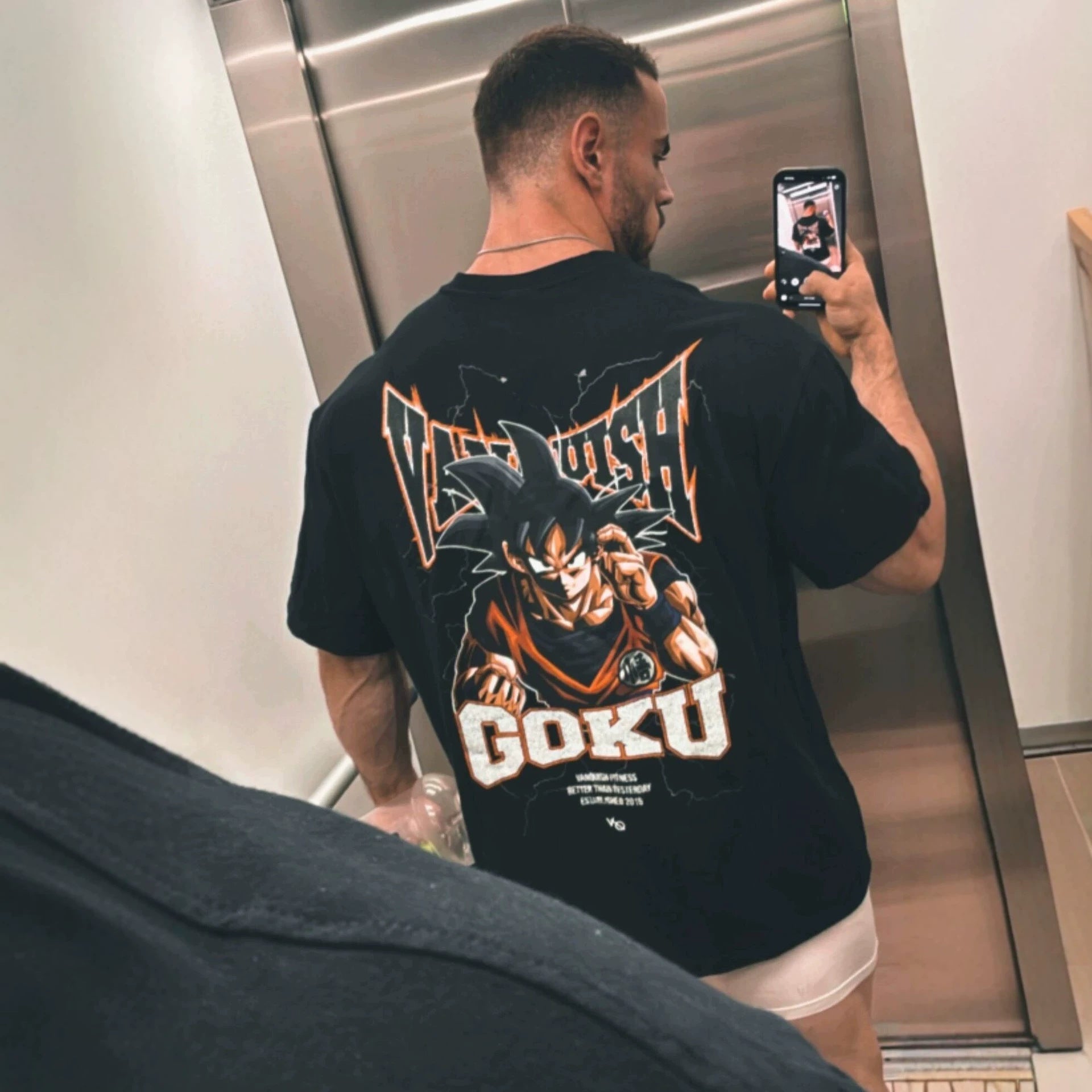 VQ collaboration Dragon Ball fitness suit loose short sleeved men's and women's sports American breathable running muscle cross-border T-shirt