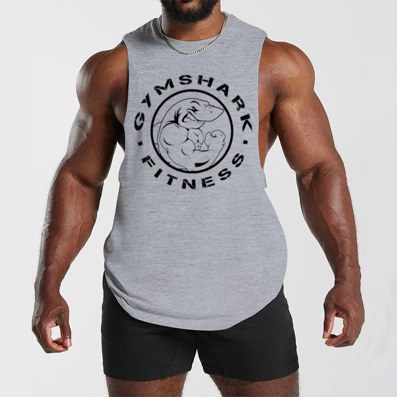 2025 Cross border New Classic Men's Fitness Tank Top Loose Breathable Muscle Men's Fitness Sports Top High Quality